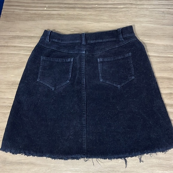 BRANDY MELVILLE MINI SKIRT BLUE CORDUROY XS - Picture 2 of 10